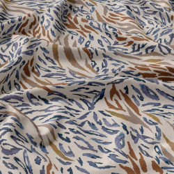 Printed Viscose BAGHEERA Ecru / Brown